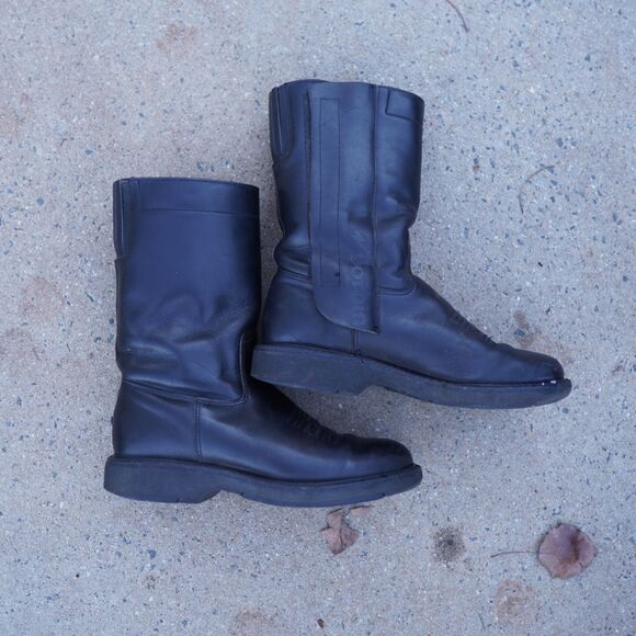 Vintage Corbin Moto Boots Black Leather USA Made Biker Riding 7.5 Workwear Biker main image 11